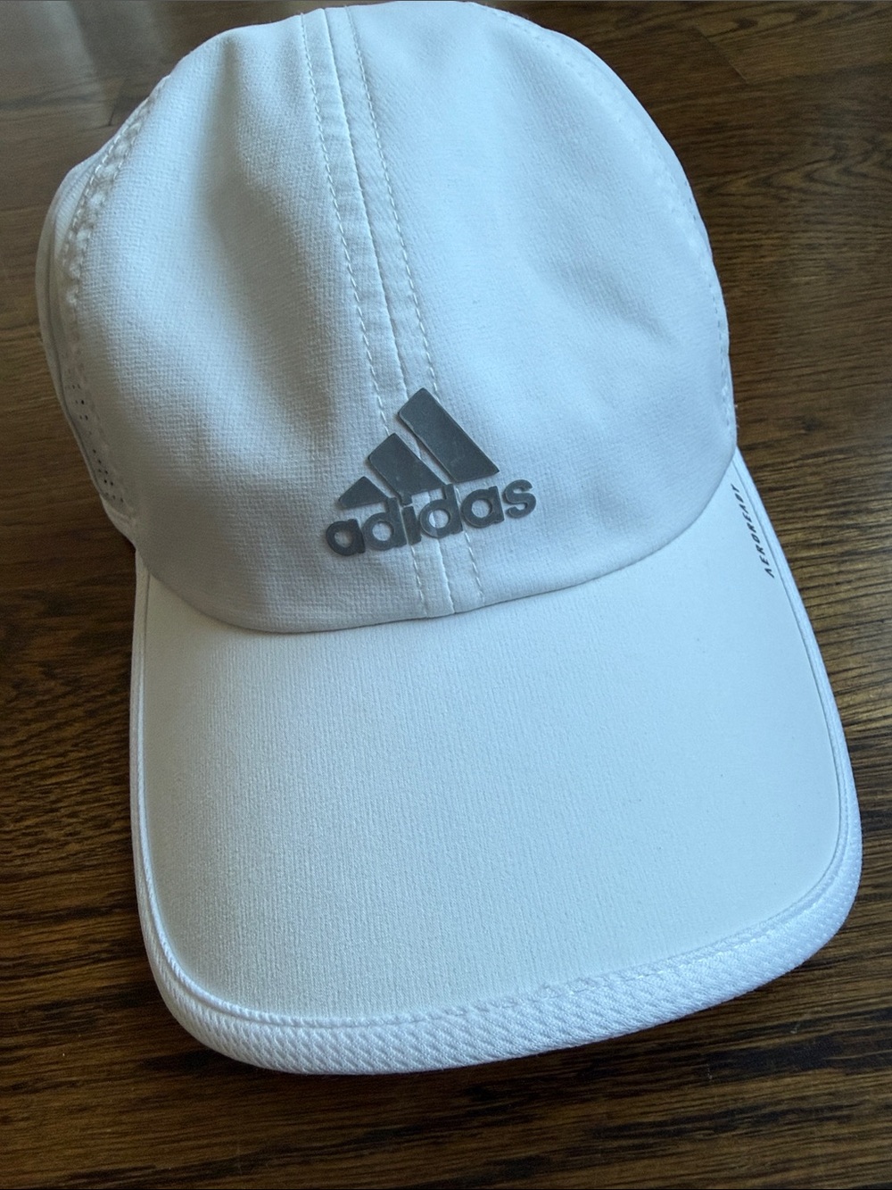 adidas White Cap with Gray Logo